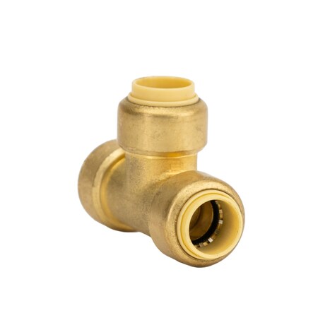 Quickfitting 3/8in Push-to-Connect x 3/8in Push-to-Connect x 3/8in Push-to-Connect Brass Tee Fitting LF804R